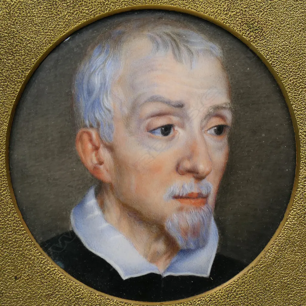 A 19thC hand painted portrait miniature, Image 1++