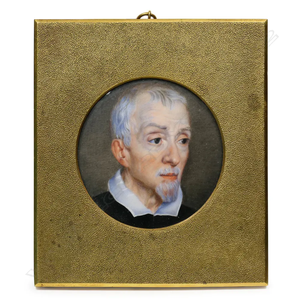 A 19thC hand painted portrait miniature, Image 1++