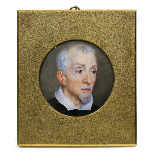 A 19thC hand painted portrait miniature,