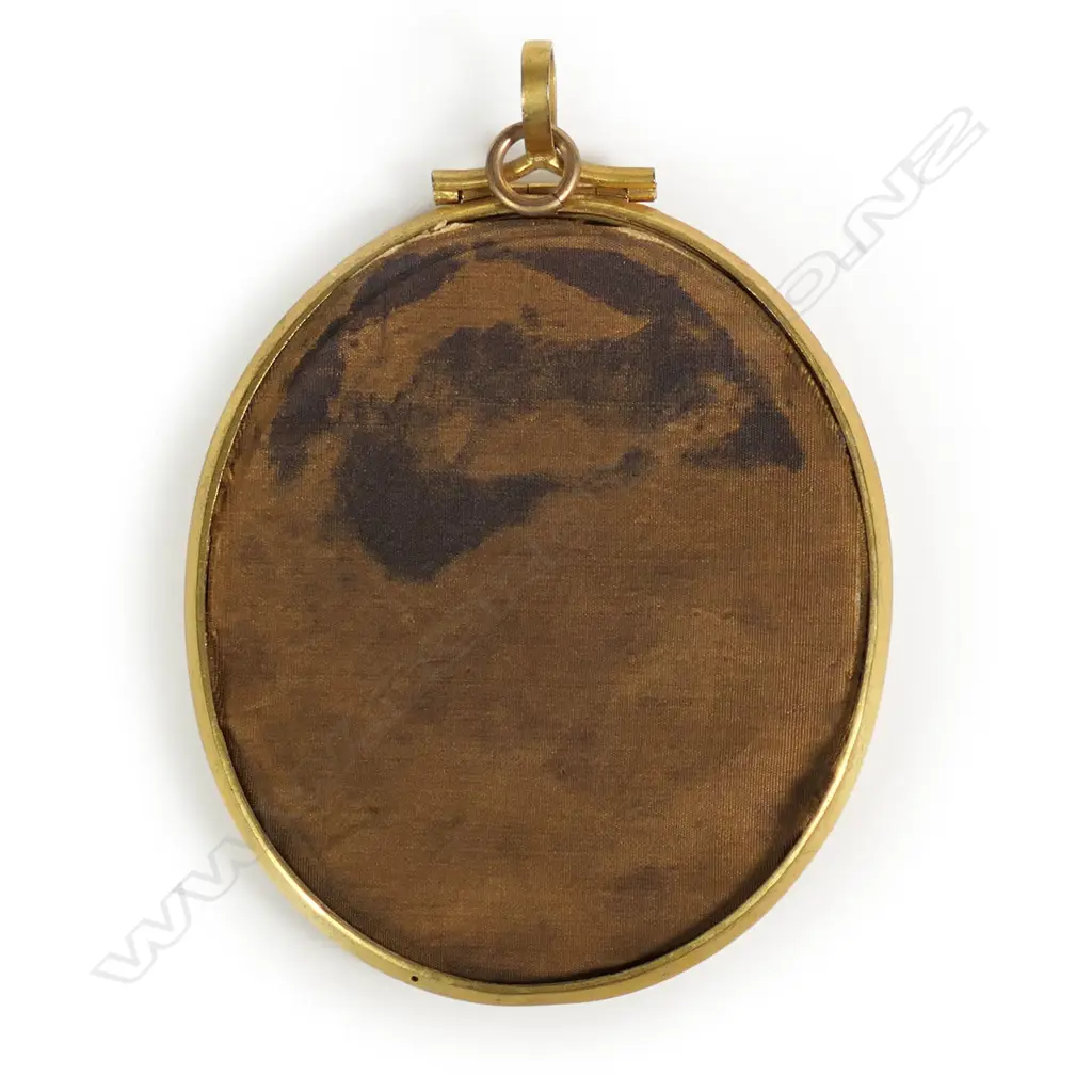 A 19thC hand painted portrait miniature, Image 1++