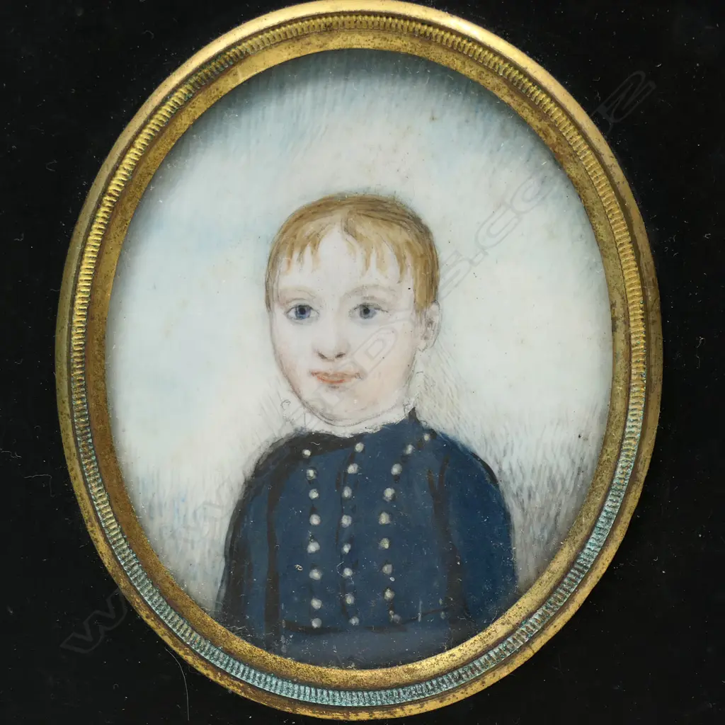 A 19thC hand painted portrait miniature, Image 1++