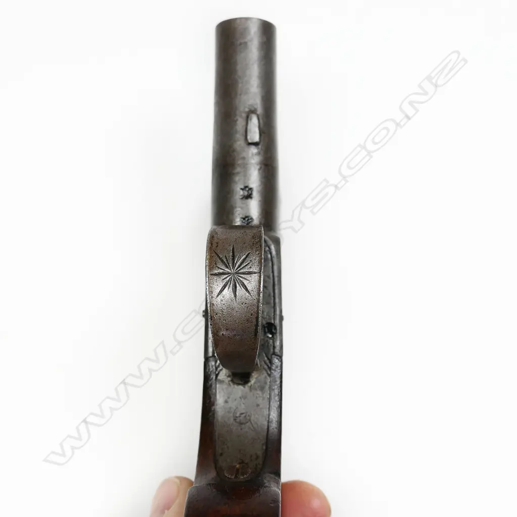 18th century English box-lock flintlock pistol, Image 1++