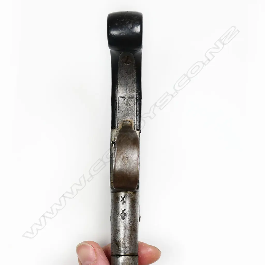 18th century English box-lock flintlock pistol, Image 1++