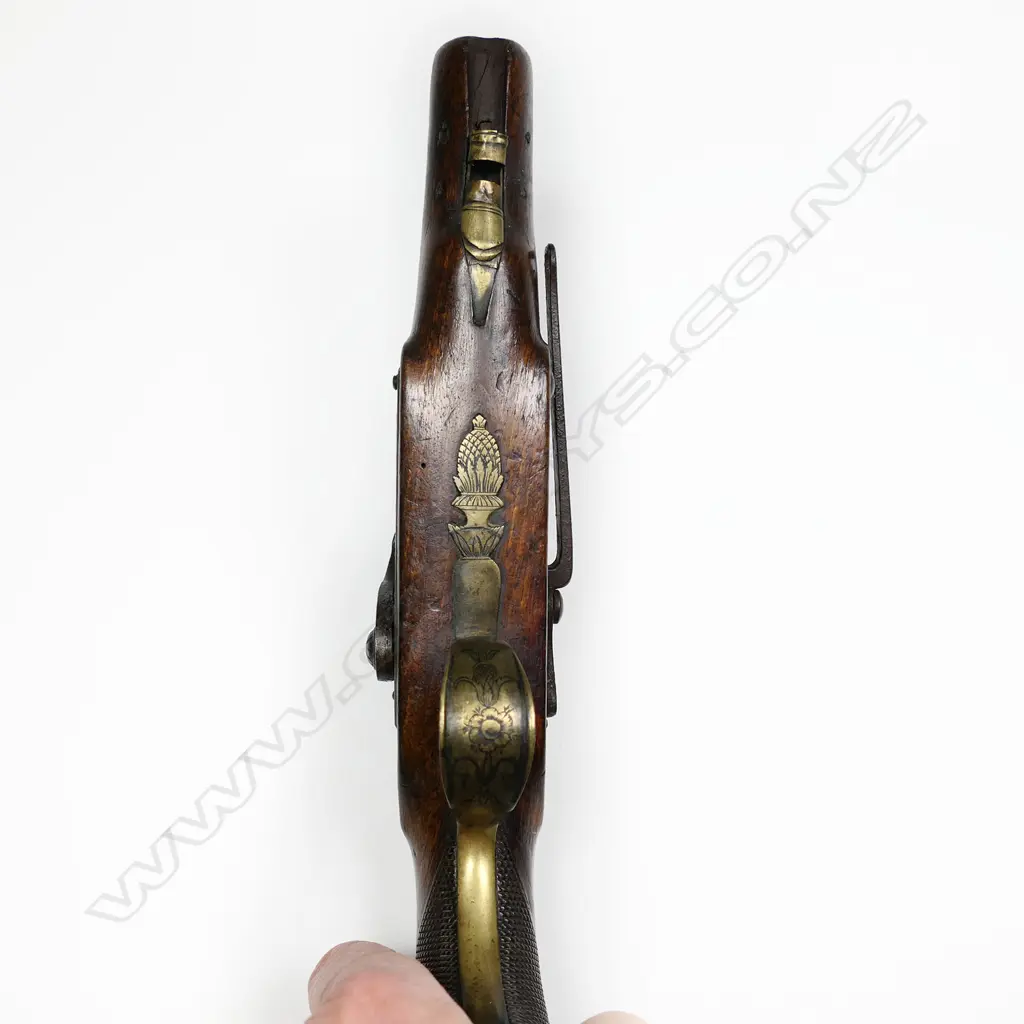 An 18thC percussion 'man stopper' belt pistol, Image 1++