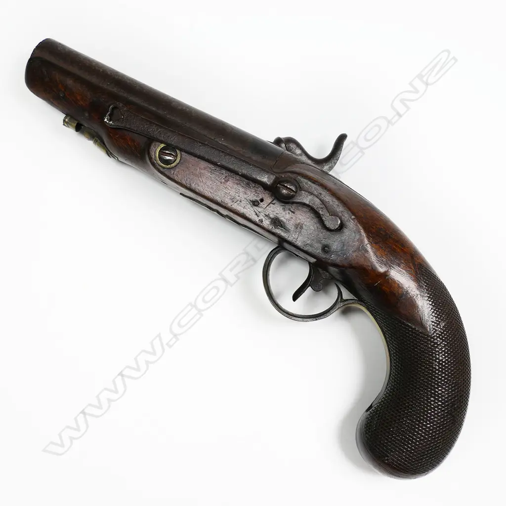 An 18thC percussion 'man stopper' belt pistol, Image 1++