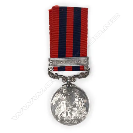 A silver India General Service medal,