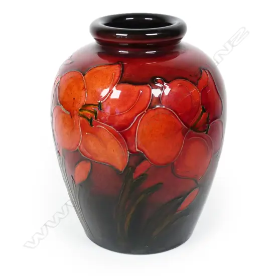 Walter Moorcroft flambe 'African Lily' vase,