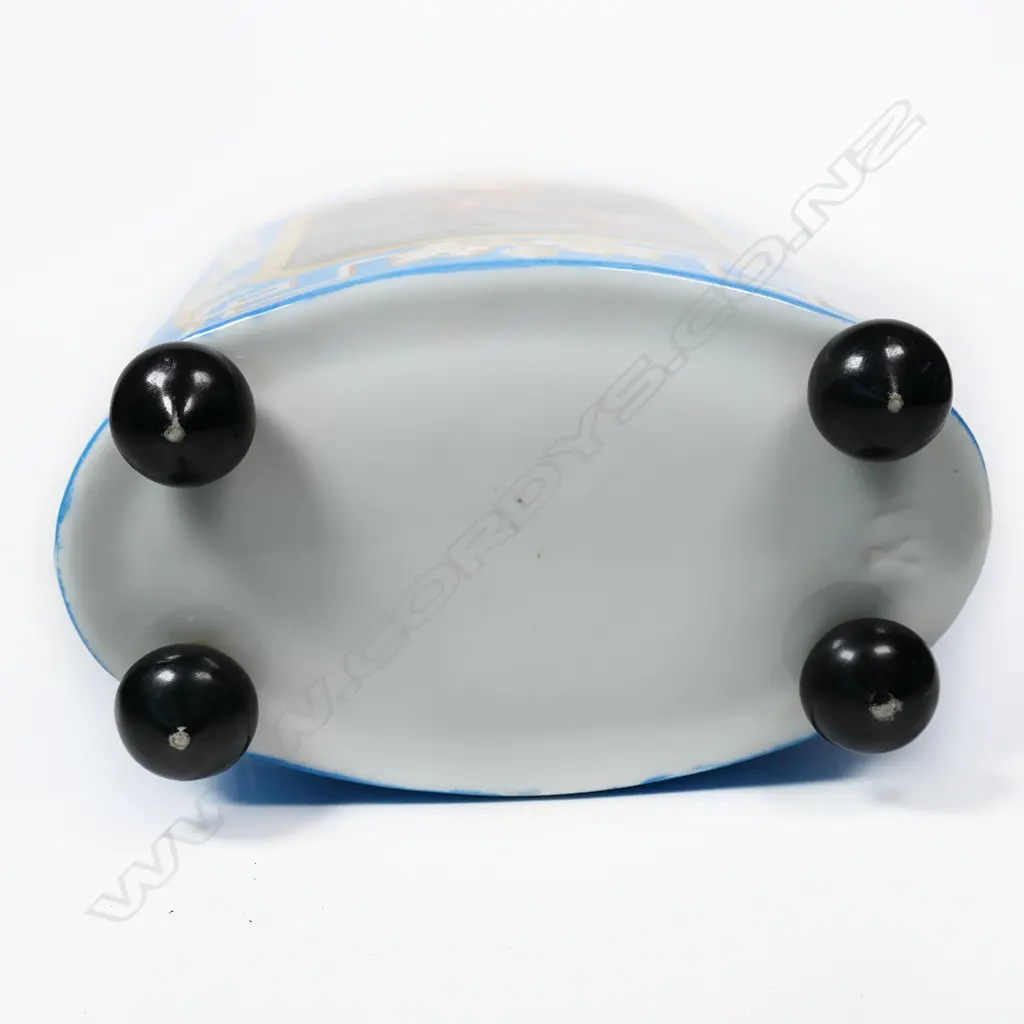 A 19thC porcelain hand painted tall vase Image 1++