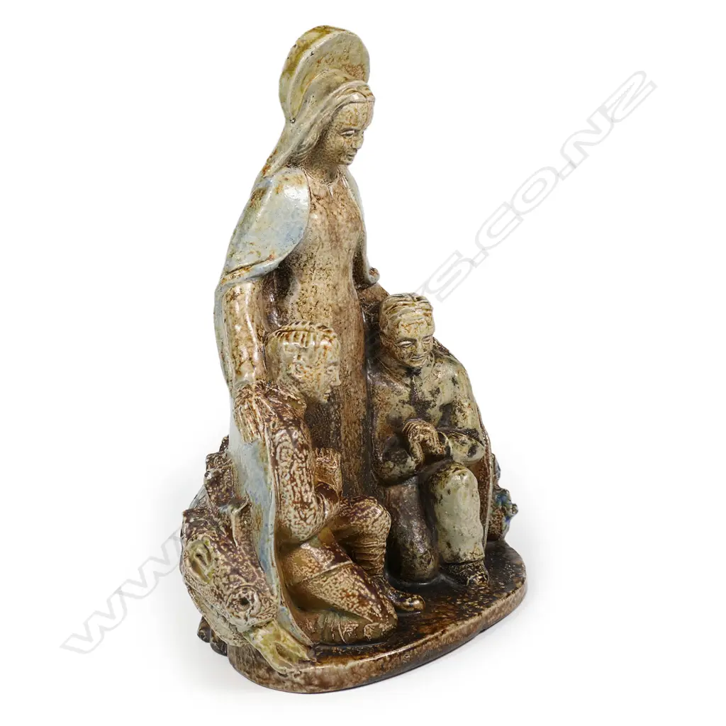 c.1940's/50's salt glazed stoneware sculpture by Terraco Draak Beesel, Image 1++