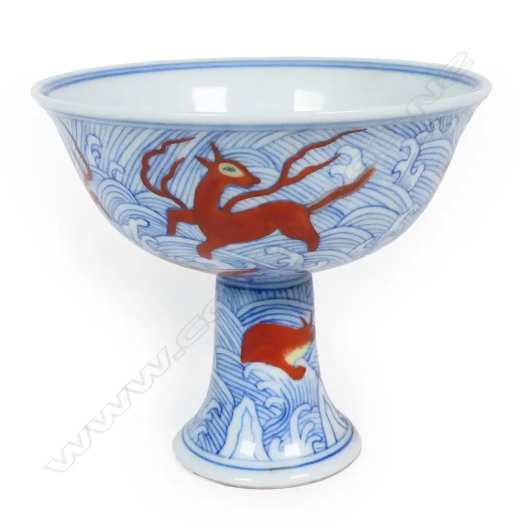 A fine Chinese stem cup, Image 1++