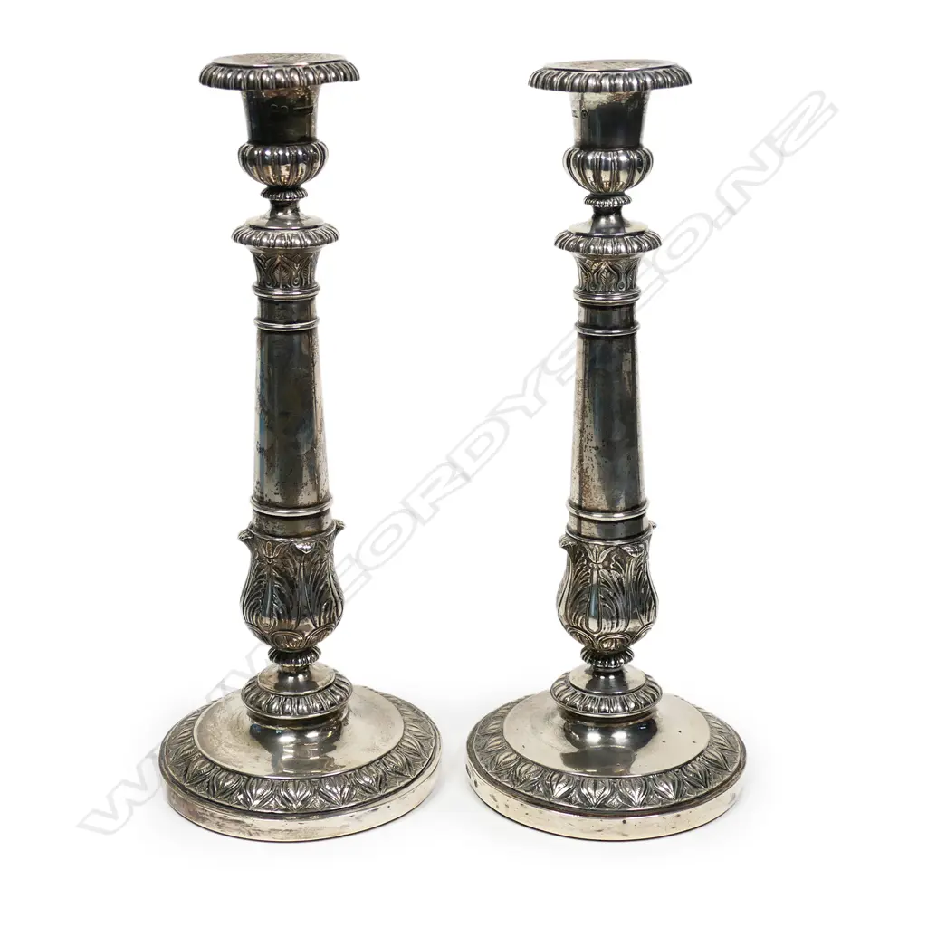 A pair of Danish silver candlesticks, Image 1++