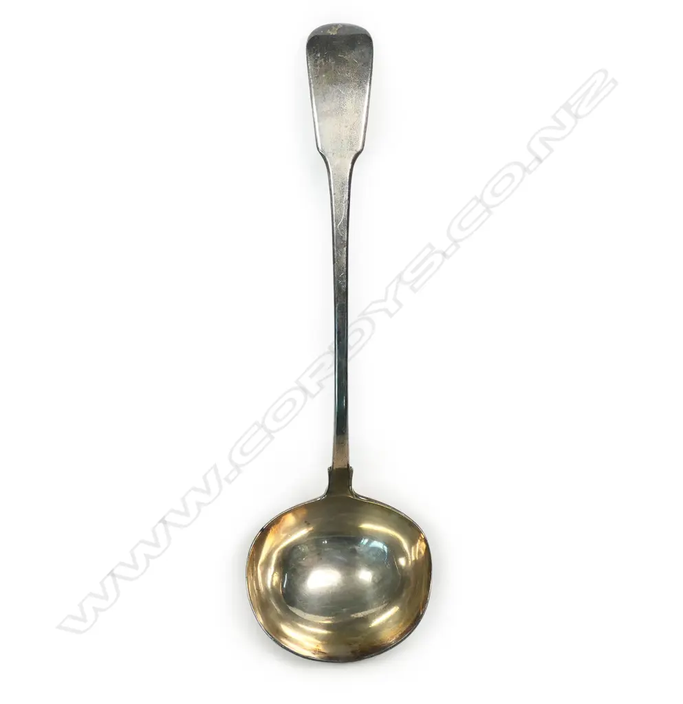 A late George III silver soup ladle, Image 1++