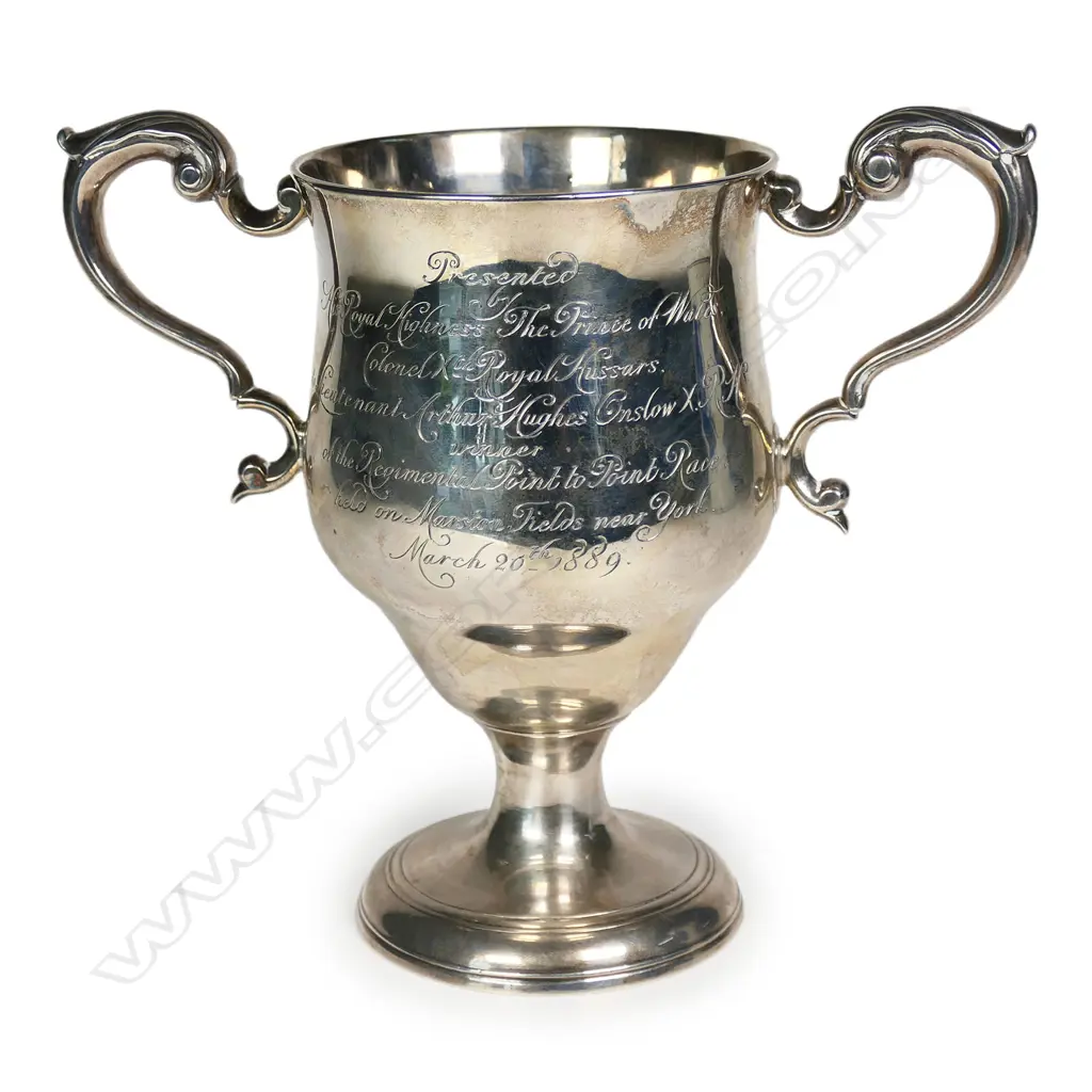 A George III Irish silver Victorian presentation HRH Prince of Wales trophy cup, Image 1++