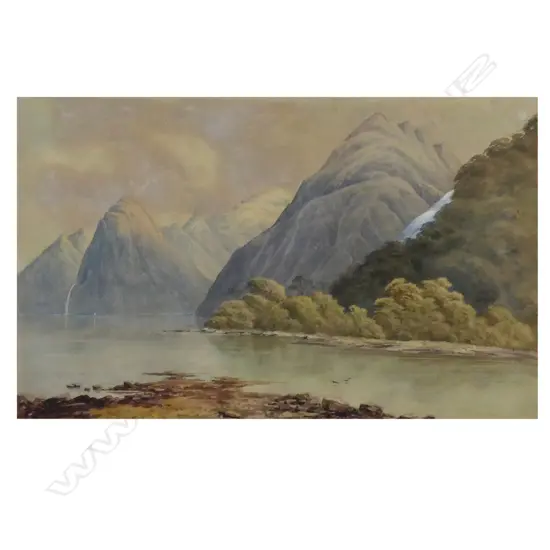 John Barr Clark Hoyte (1835-1913) 'Mitre Peak Milford Sound',