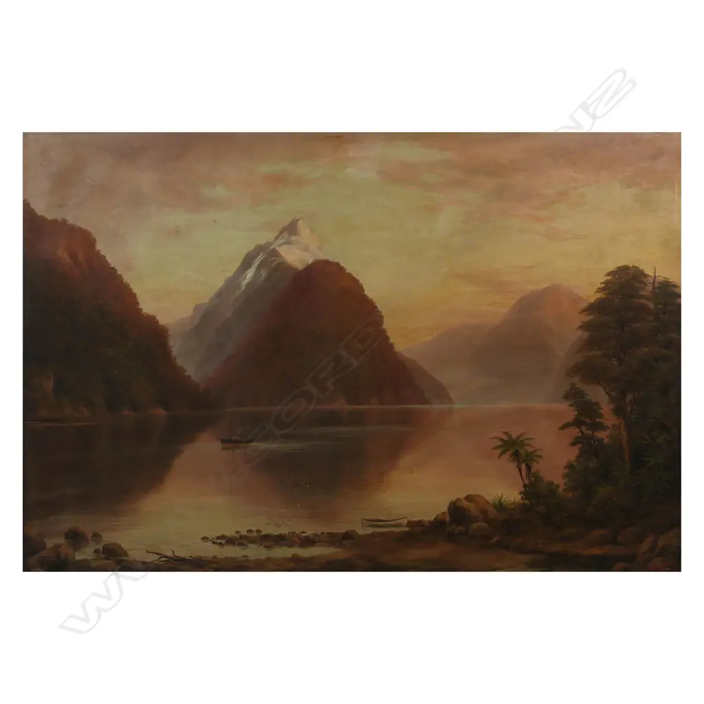 William George Baker (NZ 1864-1929) 'Mitre Peak Milford Sd', Image 1++