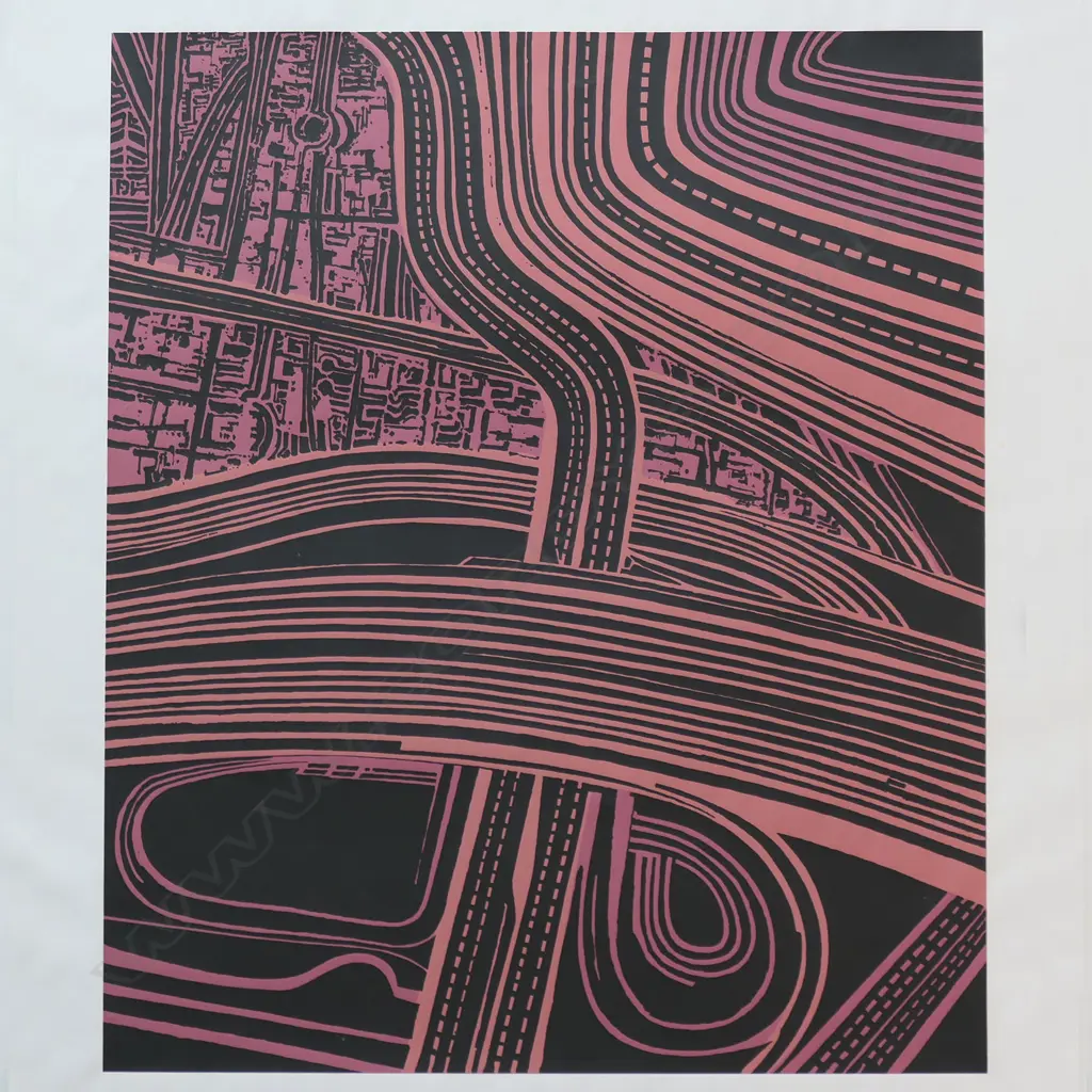 Robert Ellis (NZ 1929-) 'Motorways' (Barry Lett Multiple), Image 1++