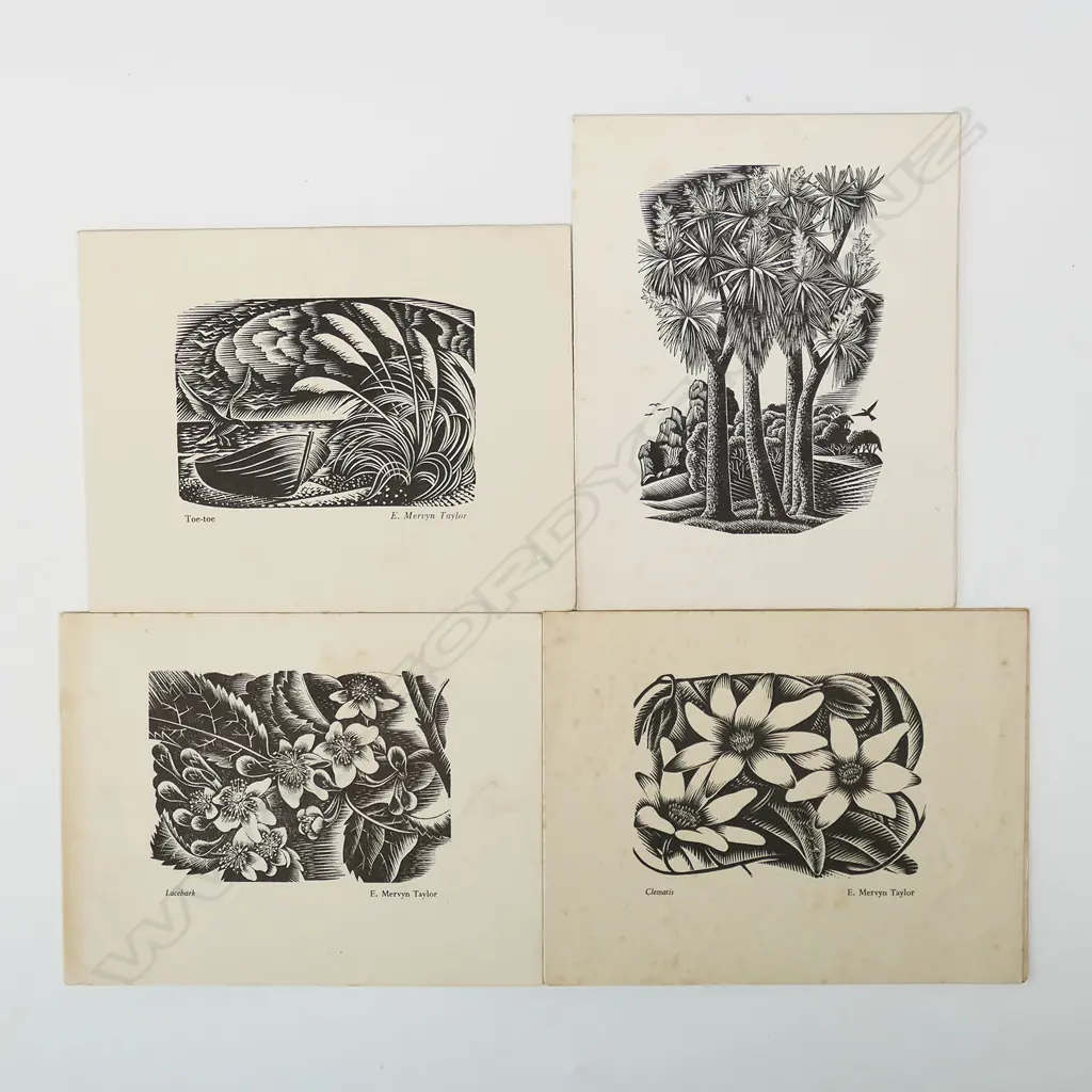Mervyn Taylor (1906-1964) collection of thirteen  un-editioned wood engravings, Image 1++