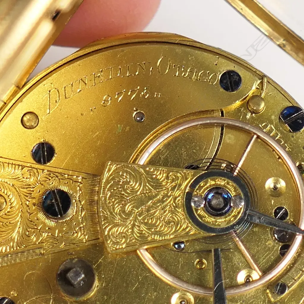 A c.1900 New Zealand made (movement) 18ct gold pocket watch, Image 1++