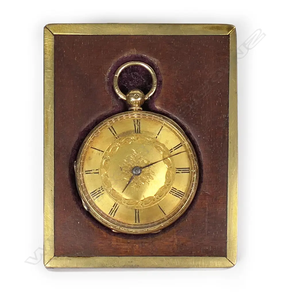 A c.1900 New Zealand made (movement) 18ct gold pocket watch, Image 1++
