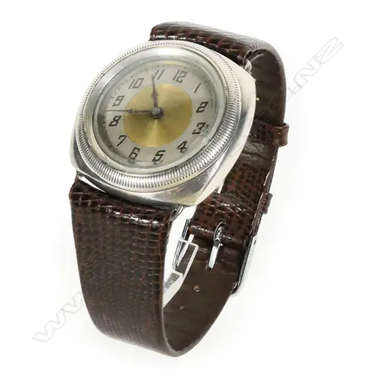 A rare 1920's/1930's Rolex silver waterproof gent's hermetic waterproof wristwatch,