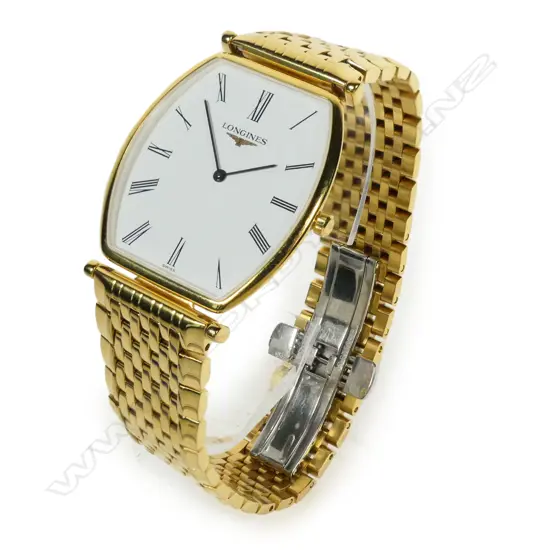 A Longines gold plated gents wristwatch,