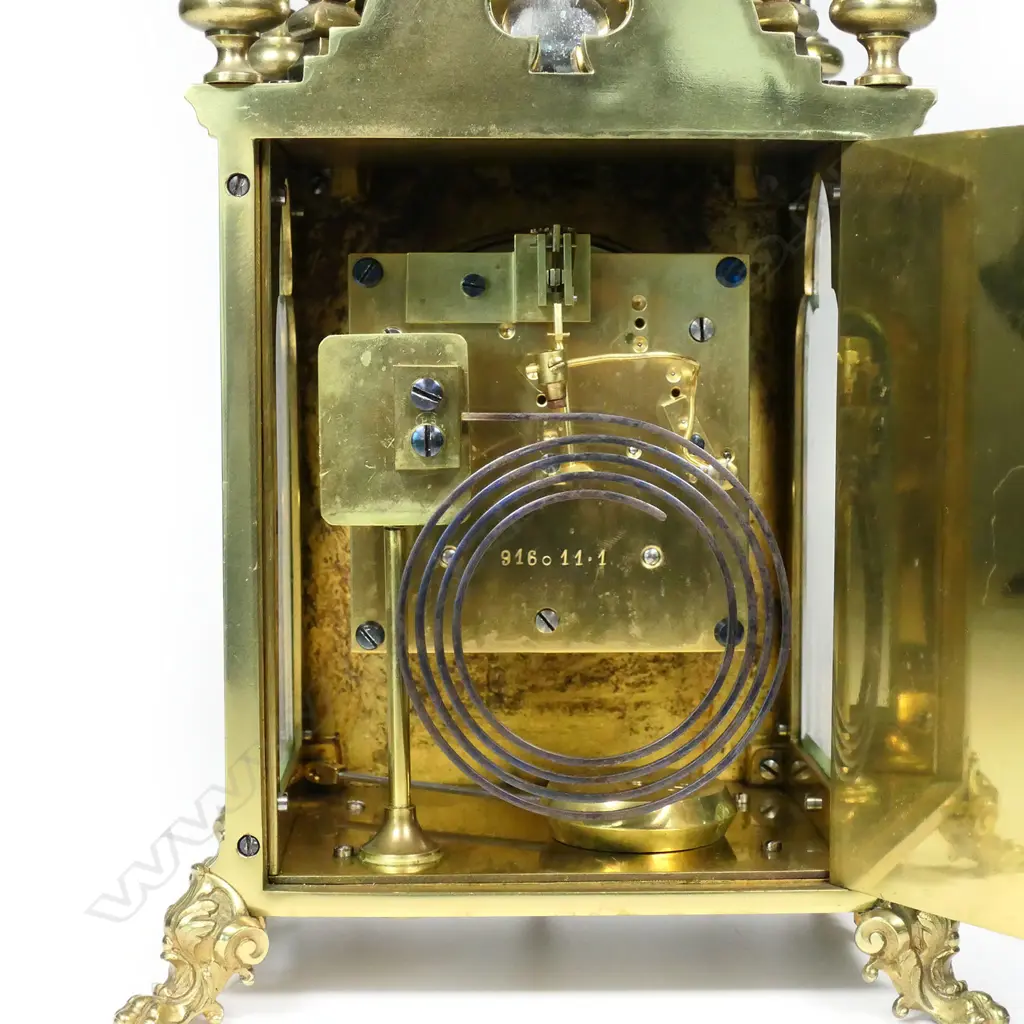 A French 19thC style gilt brass mantel clock, Image 1++