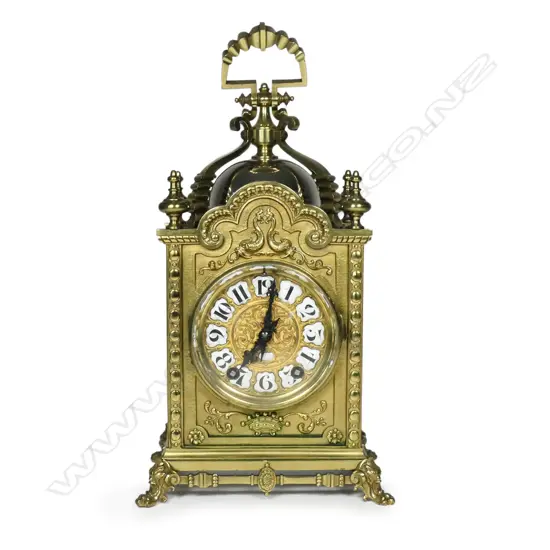 A French 19thC style gilt brass mantel clock,