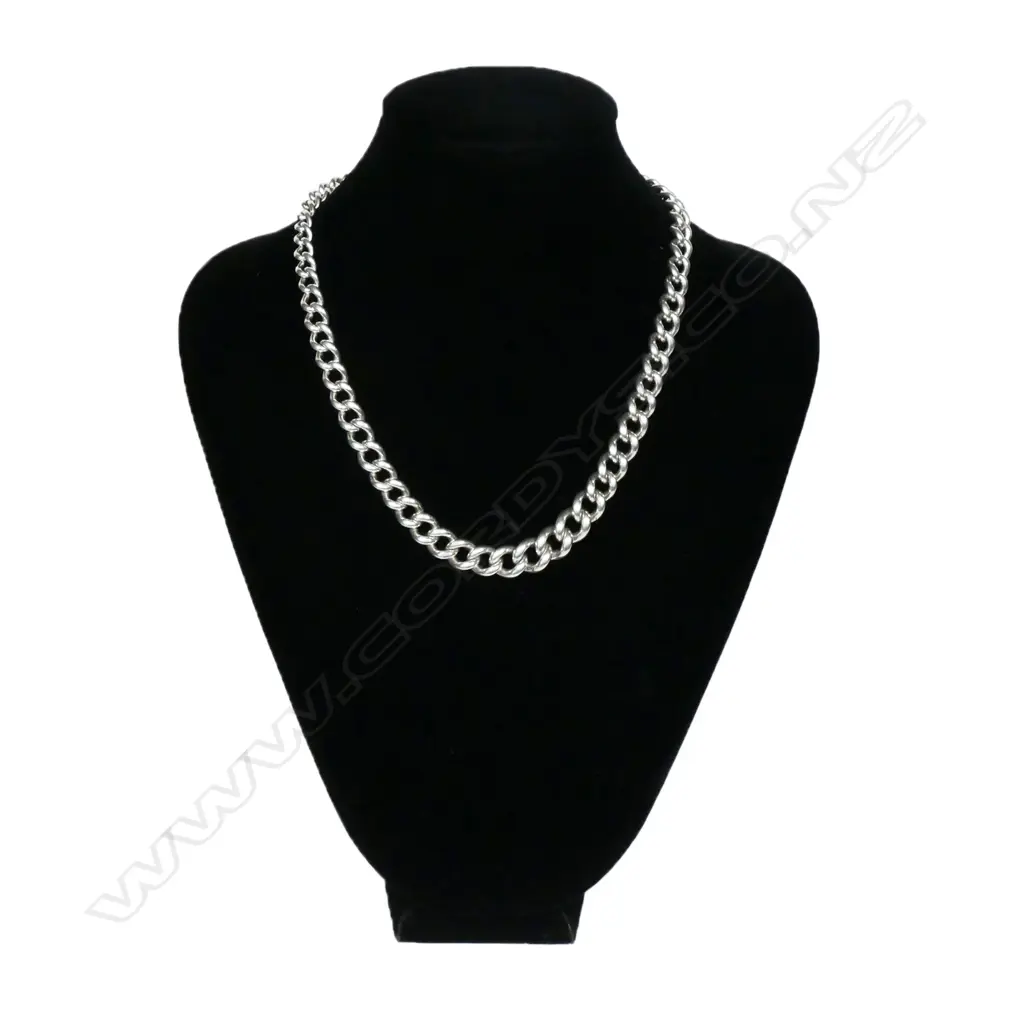 An Edwardian silver Albert chain, Image 1++