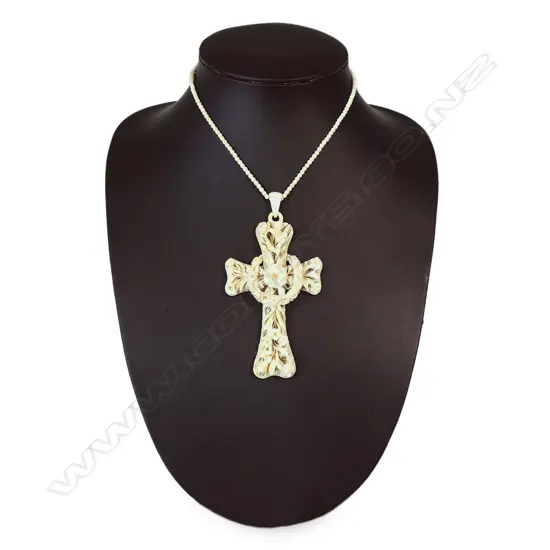 A vintage carved ivory cross,