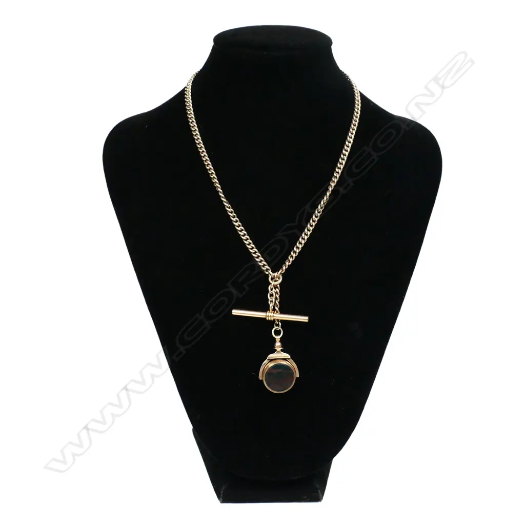 An Edwardian 9ct gold Albert chain, Image 1++