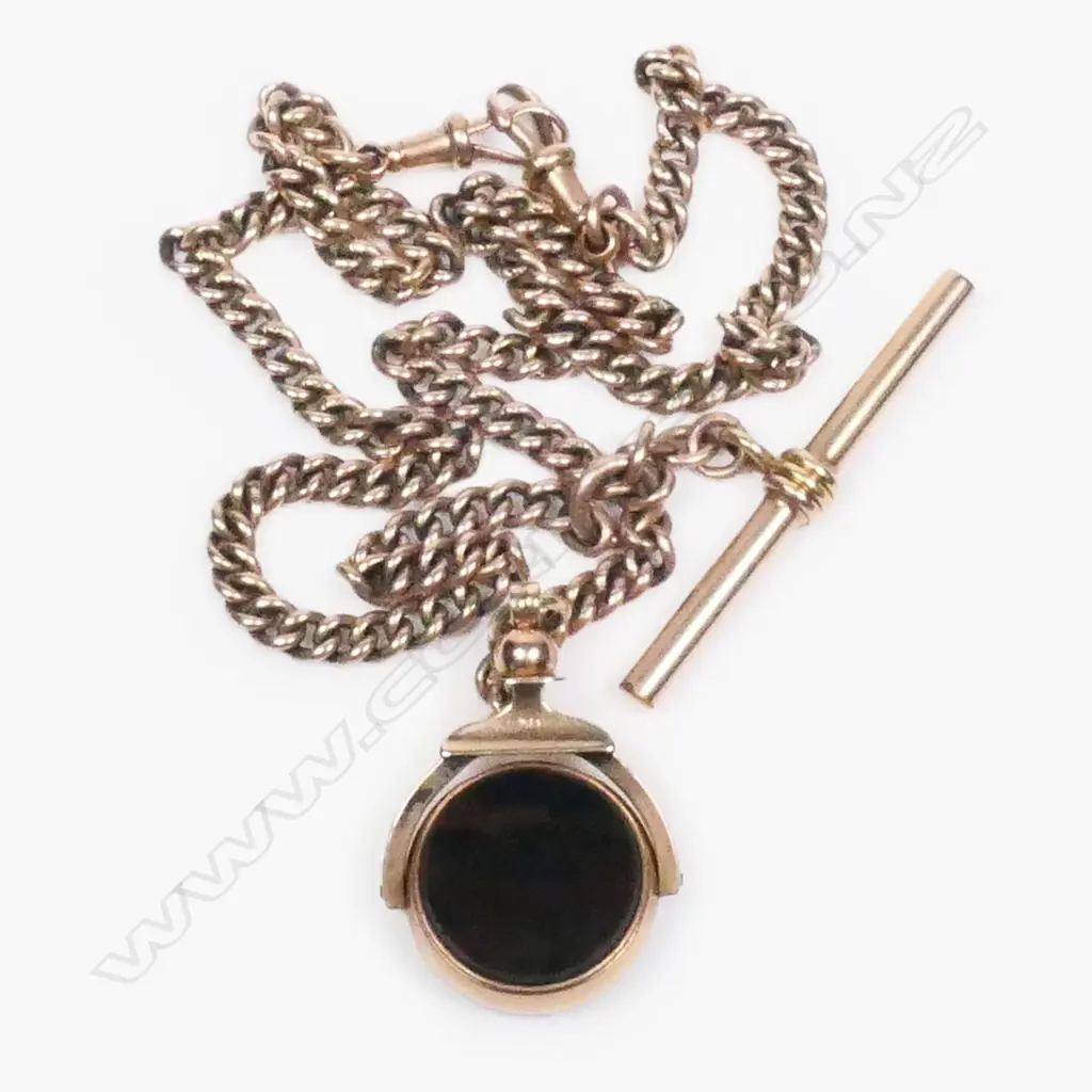 An Edwardian 9ct gold Albert chain, Image 1++