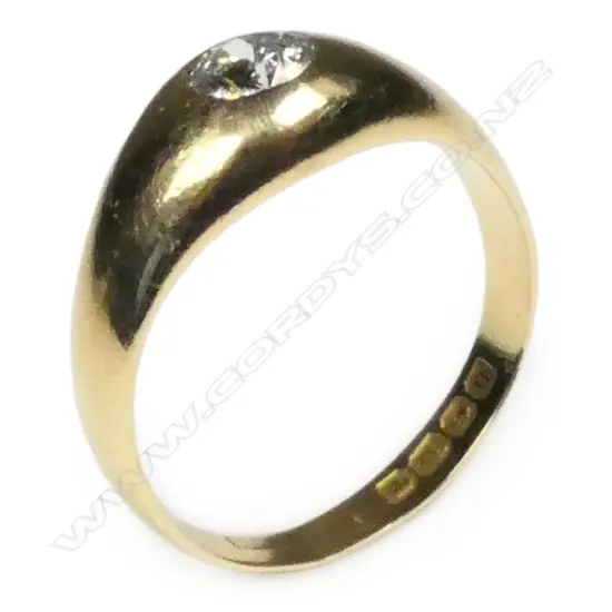 An 18ct gold and diamond solitaire ring,