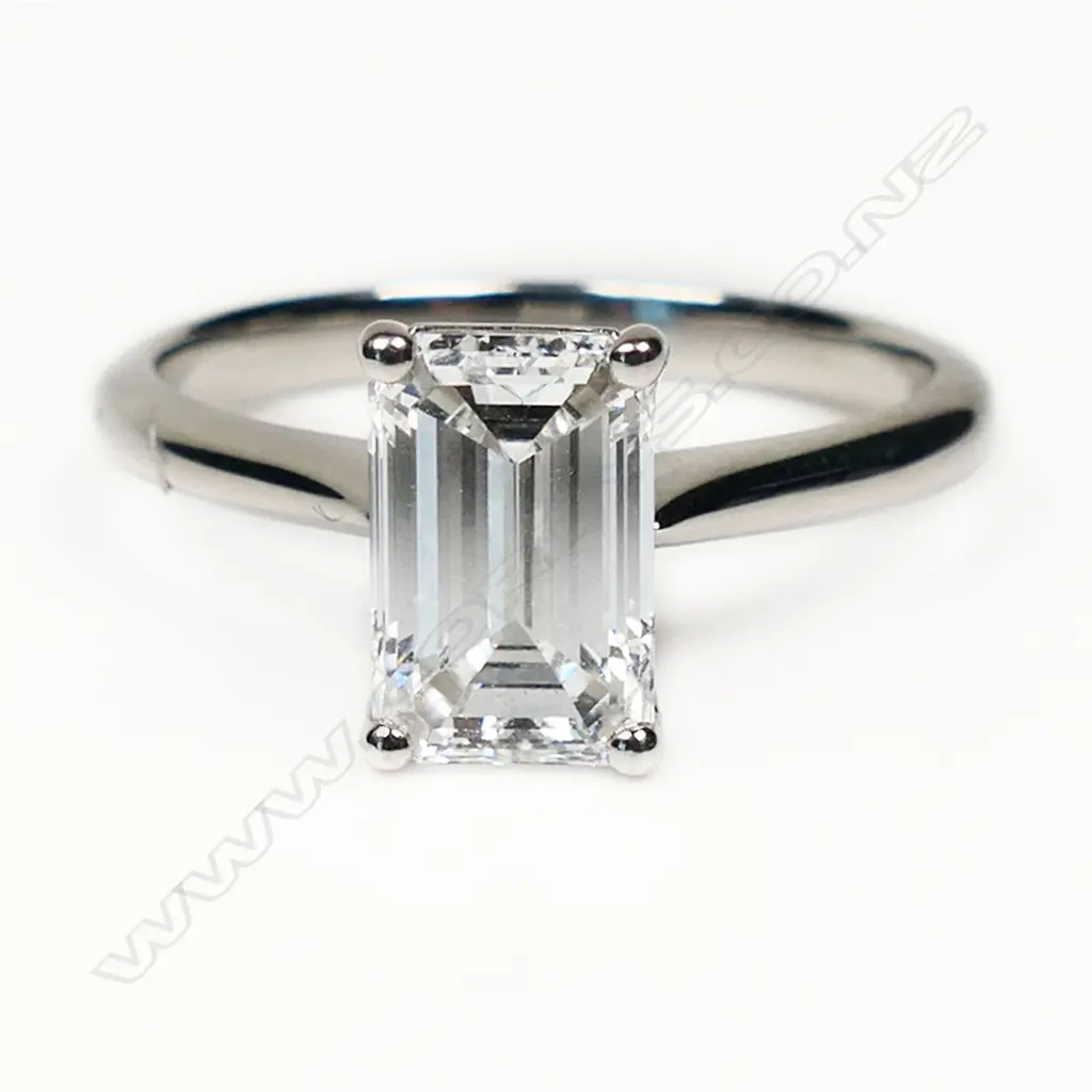 A platinum and diamond solitaire ring, Image 1++