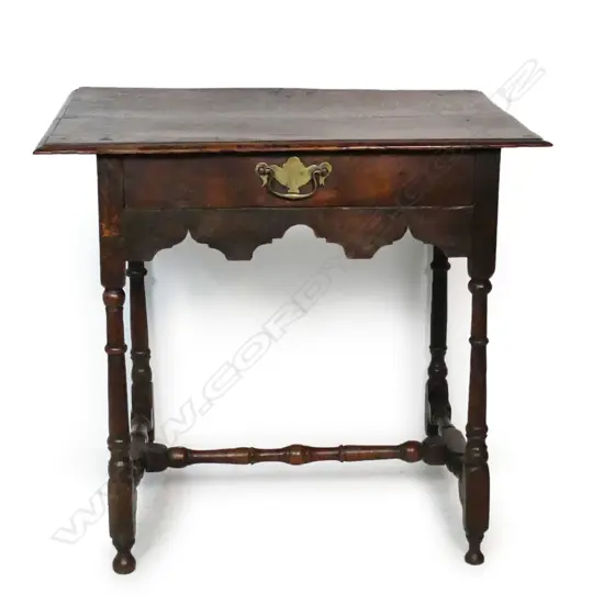 A Georgian oak lowboy,