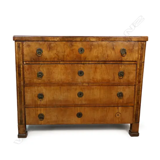 A Biedermeier four drawer chest,