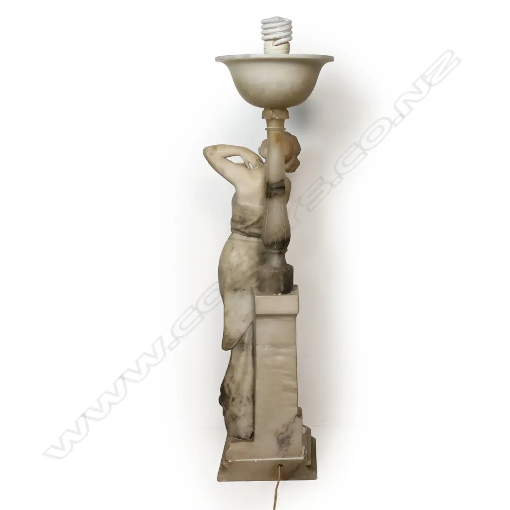 An early 1900s marble lamp, Image 1++