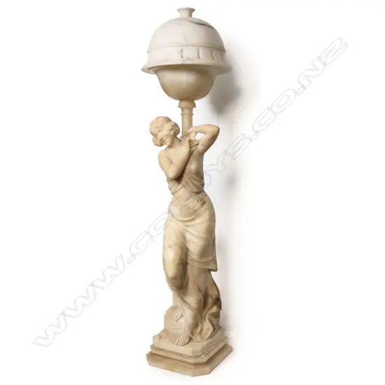 An early 1900s marble lamp,