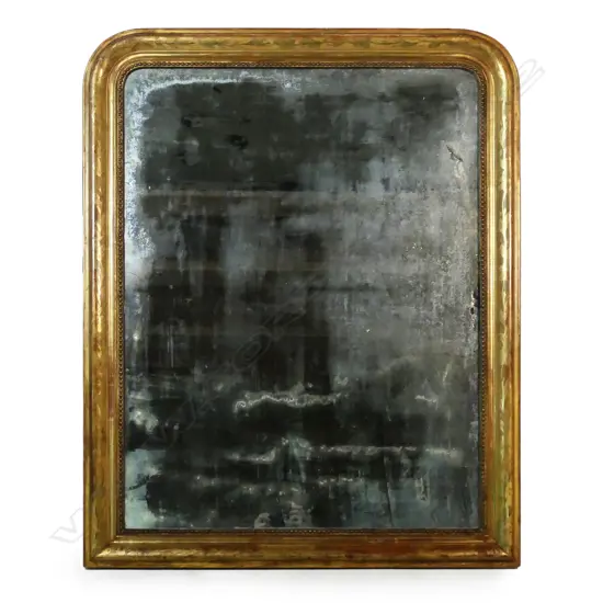 A 19thC French overmantel mirror,