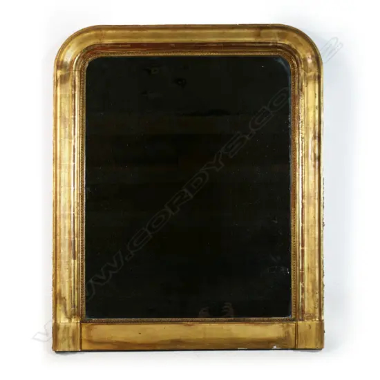 A 19thC French overmantel mirror,