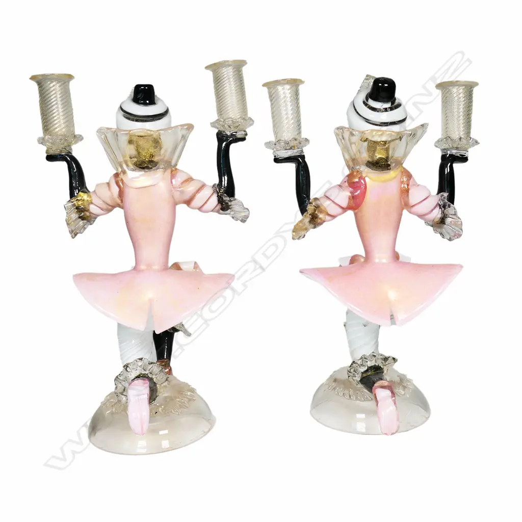 A pair of mid-century Murano glass Blackamoor candelabra, Image 1++