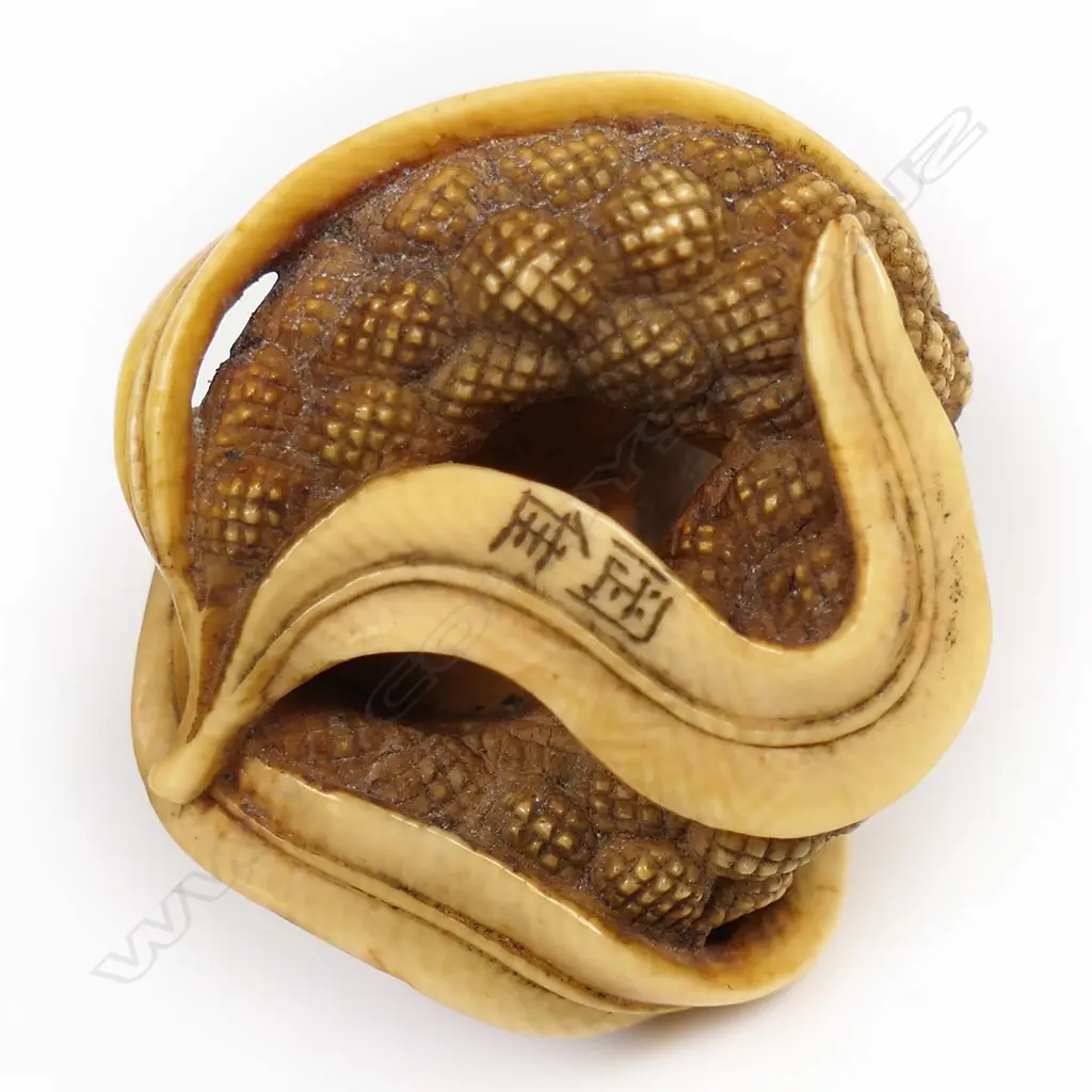 A late 19thC ivory netsuke study of a quail, Image 1++