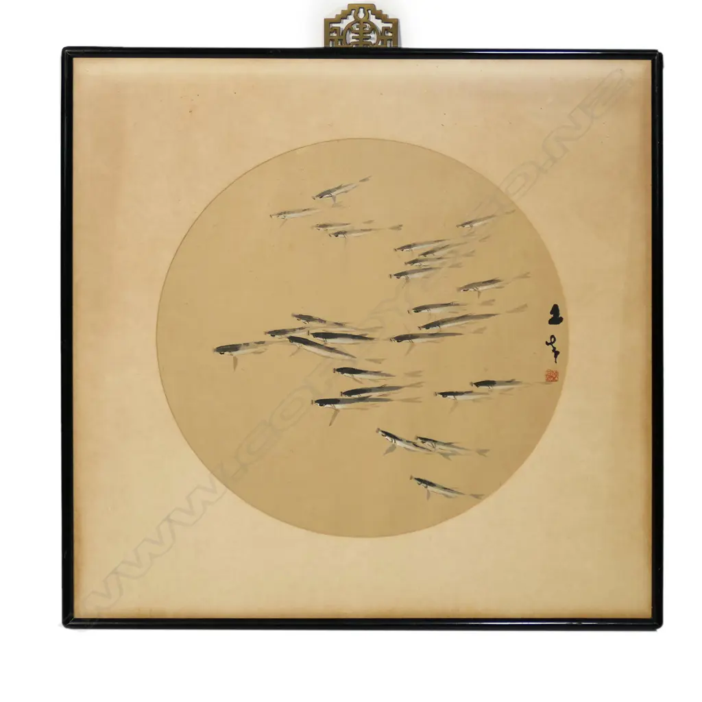 Chen Wen-hsi (Chinese 1906-1991) Untitled school of fish Image 1++