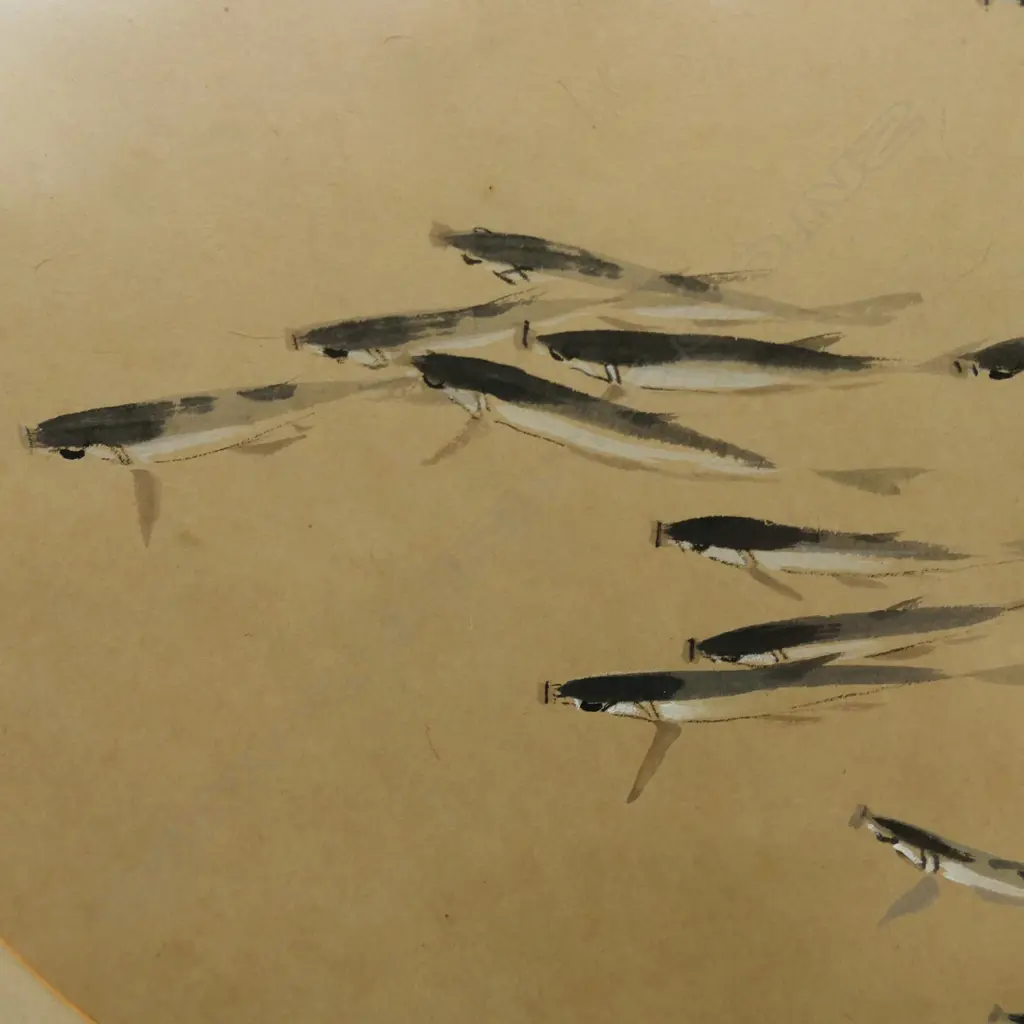Chen Wen-hsi (Chinese 1906-1991) Untitled school of fish Image 1++