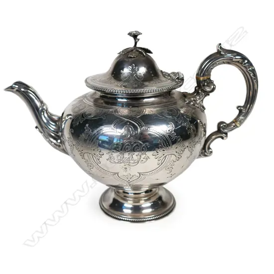 A Victorian silver bachelor's teapot,
