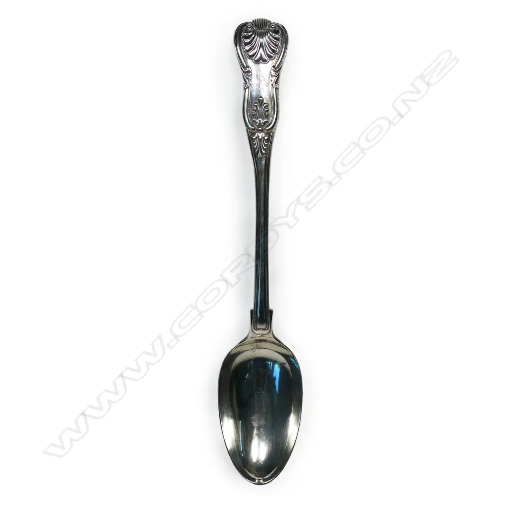 William IV silver King's pattern pie spoon, Image 1++