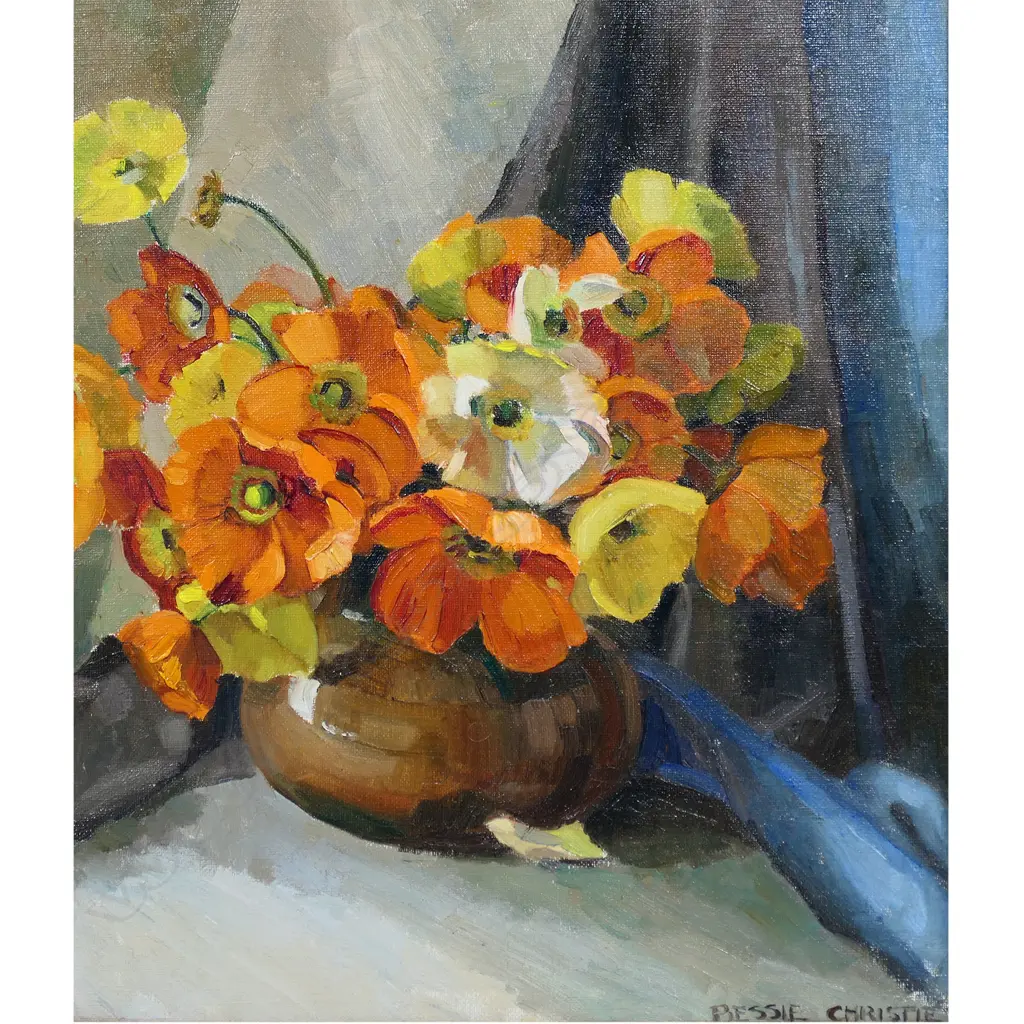 Bessie Christie (NZ 1908-83) 'Still Life Flowers', Image 1++