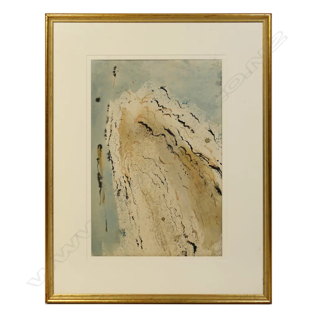 Doris Lusk (1916-90) 'Rock at Mikanui - Oaro - Kaikoura Coast', Image 1++