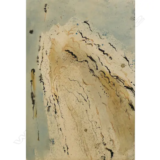 Doris Lusk (1916-90) 'Rock at Mikanui - Oaro - Kaikoura Coast',