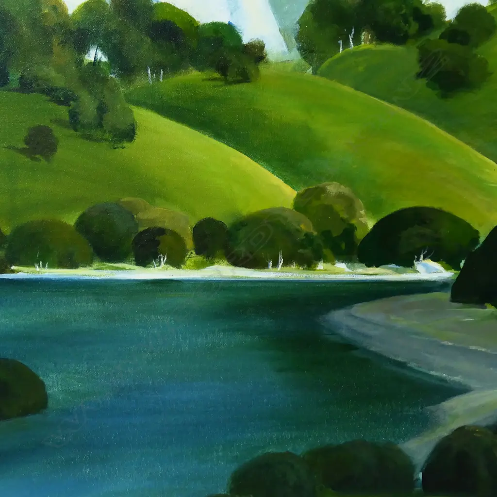 Lance O'Gorman (NZ 1940-) 'Rangatikei Moods (River of Contrasts), Image 1++