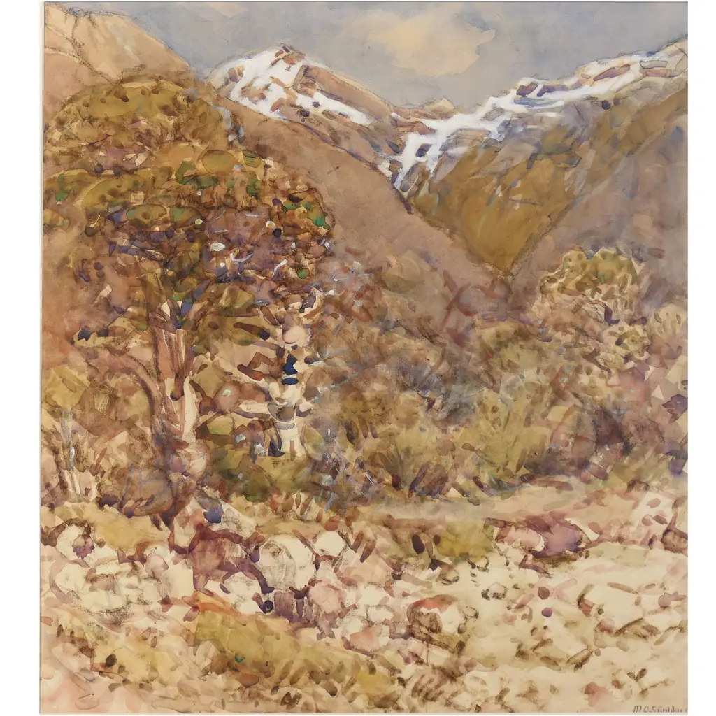 Margaret Olrog Stoddart (1865-1934) 'Near the Hermitage Mt Cook' 1927, Image 1++